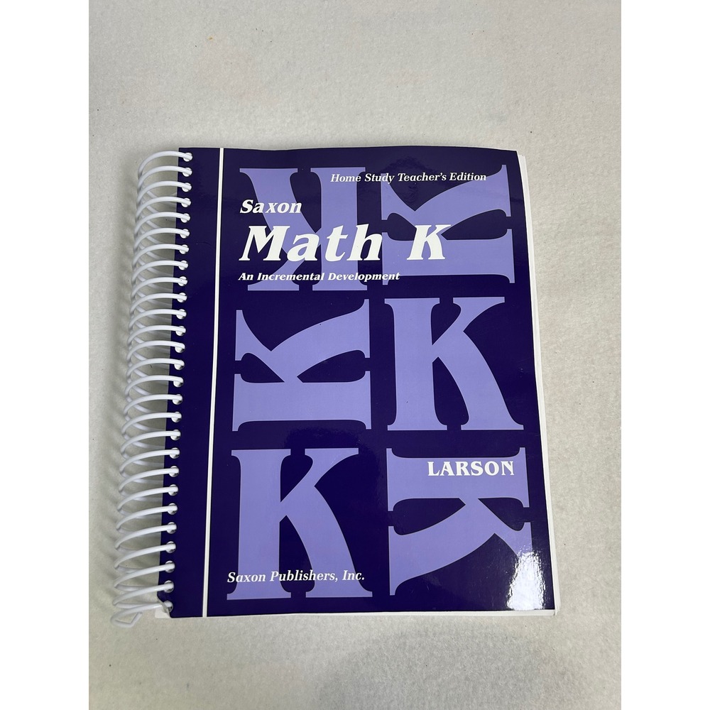Homeschool Saxon Math K Teacher Edition Kindergarten Purple Spiral Bound Larson
